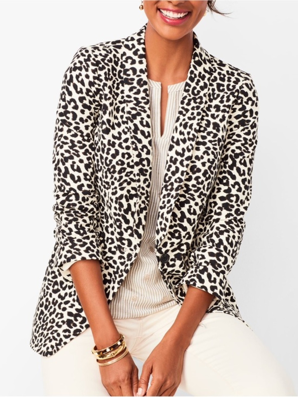 Chico’s Leopard Print Blazer